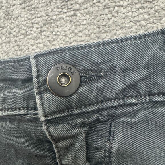 Paige Lennox Slim Fit Denim Jeans Men 33x30 Vintage Ember Faded Black Gray 32x30 - Picture 8 of 16